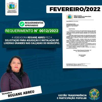 Requerimento n. 012-2022