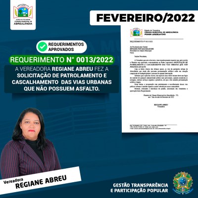 Requerimento n. 013-2022