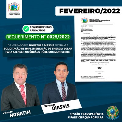 Requerimento n. 025-2022