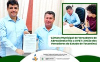 Câmara Municipal de Abreulândia se Filia a UVET