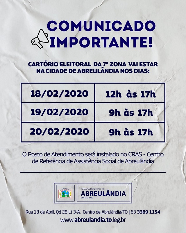 Comunicado importante!