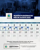Presidente da Câmara Municipal de Abreulândia convida a população para participarem das sessões ordinárias de agosto