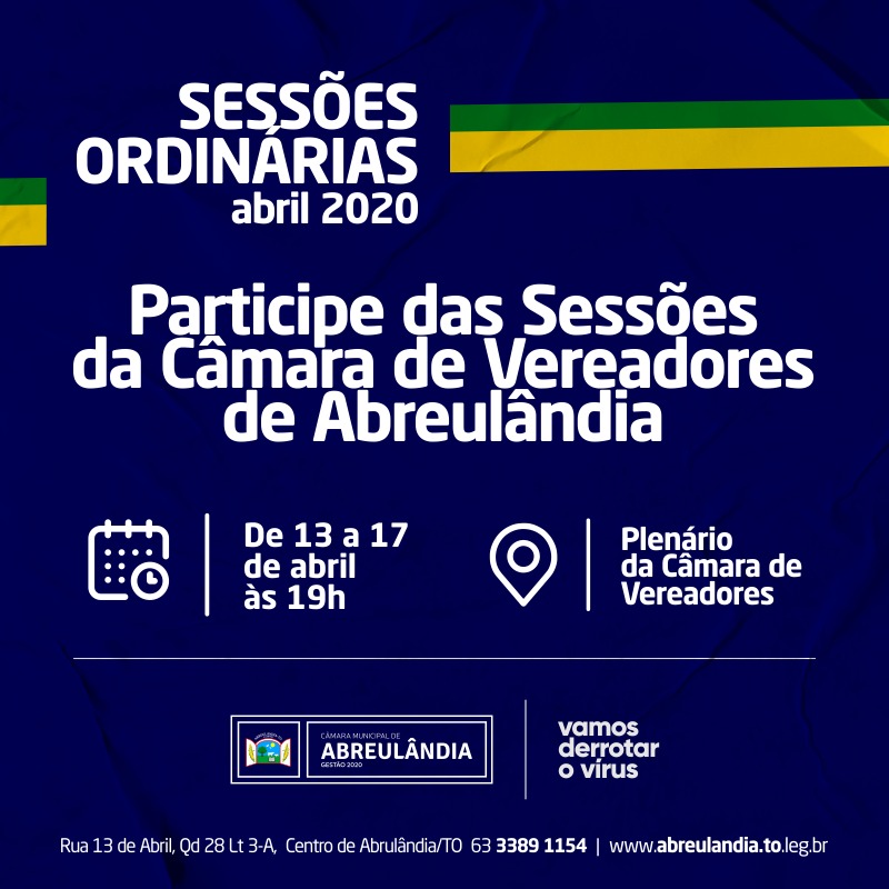 Sessões de Abril-2020