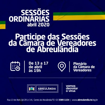 Sessões de Abril-2020