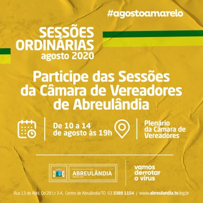 Sessões de Agosto-2020