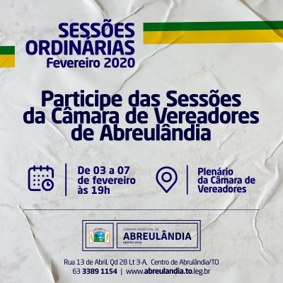 Sessões de Fevereiro-2020